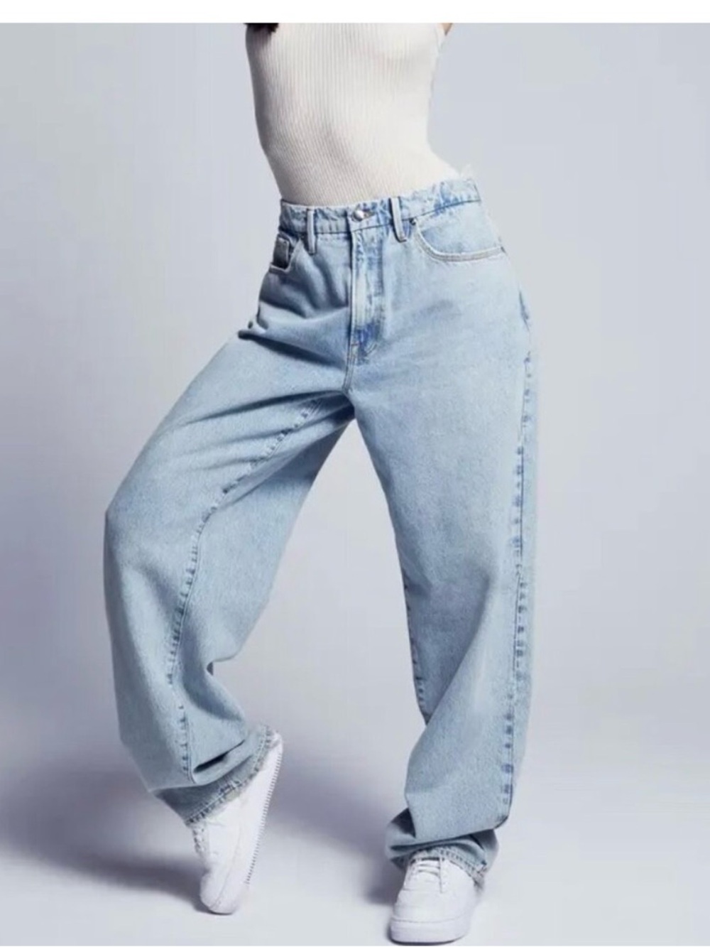 Good American 90s Loose Ultra Baggy Acid Wash Wide Leg Jean | Size 2 / 26
